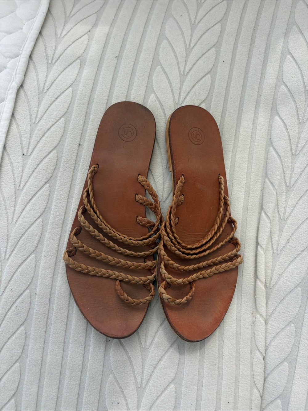 Urban Outfitters Brown Braided Multi-Strap Slide Sandals - Women